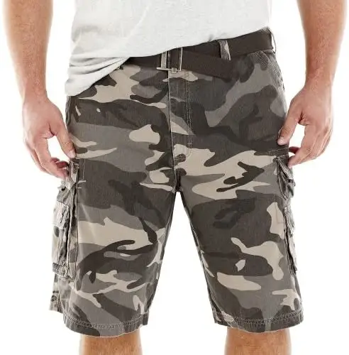 Cargo Shorts Sports Wear Custom Logo Elastic Waist Men's Cargo Shorts Activewear Vintage Camouflage Design Cargo Shorts For Men