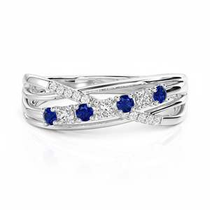 Bague de mariage torsadée personnalisée Jeulia avec pierre de naissance en or rose ou plaqué or - Product Image 1