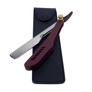 Custom Foldable Face Body & <b>Bikini</b> Shaving Hair Salon Barber Straight Razor Holder with Replaceable Blade for <b>Men</b> - Product Image 1
