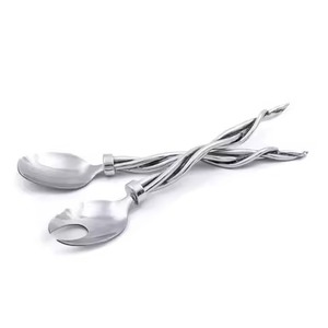 Ensemble de couverts en acier inoxydable Serveur de salade plaqué cuivre Cuillère à mélanger le café Fourchette à biscuits Nourriture en métal - Product Image 2