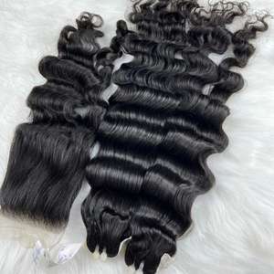 CDYHAIRVN Premium 12A Grade Loose Deep Wave Vietnamese Raw Human Hair Extensions Wholesale Cuticle Aligned 100g - Product Image 4