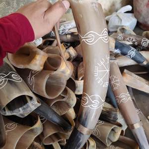 Cuenco para afeitado Artesanías Hogar Taza de búfalo Cuerno Espuma Jabón para afeitar Cuencos Taza para beber Hecho EN LA India - Product Image 4