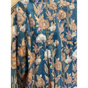 Blusa de Chifón Estampada a Mano Claire para Mujer, Diseño Floral, Top Largo Talla XL, para Usar en la Oficina en Primavera - Product Image 6