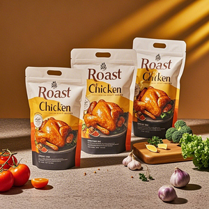 Custom Stand up Zipper Laminated Plastic Pouch Food Grade Deli Packaging <b>Bag</b> with Window for <b>Roast</b> Chicken Frozen Food Milk - Product Image 4
