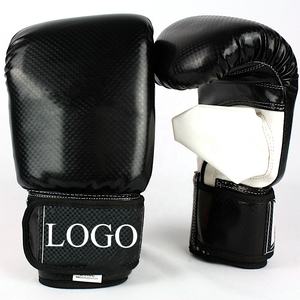 Gants de boxe professionnels en cuir PU respirant de haute qualité, design personnalisé, pour entraînement de sparring, arts martiaux, avec fermeture auto-agrippante - Product Image 1