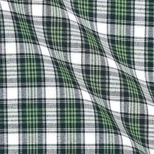 Pyjama tissé à poches croisées à carreaux verts Pantalon de détente à coupe régulière Tissu doux CVC, cordon de serrage à la taille et poches latérales Vêtements de nuit - Product Image 3