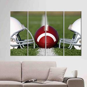 Tableau imprimé sur toile : élégante décoration murale sur le thème du football américain, 4P : encadré - Product Image 1