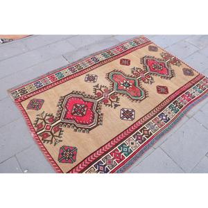 พรมวินเทจตุรกี ขนาด 4.2x6.3 ฟุต ลายดอกไม้สีแดง - Product Image 3