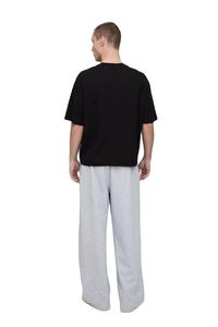 T-shirt à manches tombantes en coton 100% tricoté, imprimé graphique, coupe régulière, sur mesure pour hommes, OEM, forte demande, en stock - Product Image 2