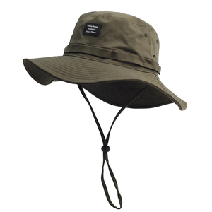 Chapeau de pêcheur Vintage contrasté pour hommes et femmes été en plein air Camping alpinisme chapeau grand bord chapeau de soleil - Product Image 1