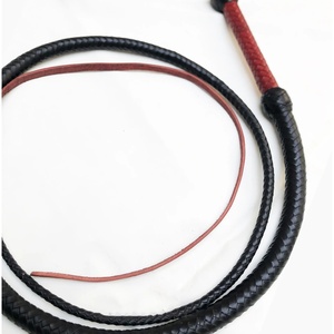 JEXMOO Fouets en cuir faits main personnalisés, outils artisanaux, rouge et noir, nouvelle arrivée, 2 ensembles d'équipements de bondage pour adultes, international - Product Image 3