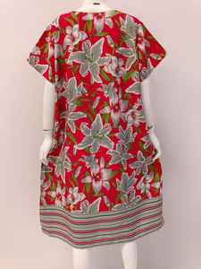 Summer dress Everyday Comfortable <b>Top</b>-Down Front Button Daster Casual or Sleepwear Knee-Length Dress - Product Image 3