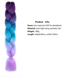 Estensione per Capelli Sintetici a Trama Singola, Vendita all'Ingrosso, Trecce <span class=keywords><strong>Africane</strong></span>, Dreadlocks, Capelli Jumbo per Intrecciare 100g - Product Image 5