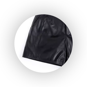 Short noir uni de haute qualité grande taille pour femmes en cuir respirant du Pakistan prix bon marché court - Product Image 5