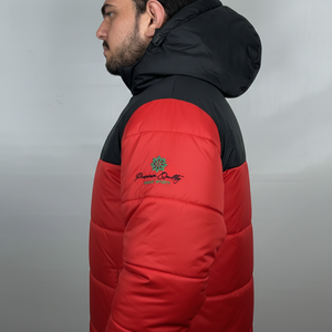Premium High Quality <b>Canvas</b> <b>Long</b> Length Waterproof Eco-Friendly Puffer Jacket Stand-Up Hood Custom Logo Puffer Jacket for man - Product Image 2
