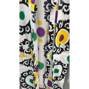 Robe kimono en coton faite à la main, imprimé Suzani, peignoir doux tissé, vêtement de nuit – Taille unique pour les familles et les demoiselles d'honneur - Product Image 5