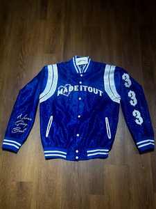 OEM Manufacturer High Quality Men's Winter Baseball Letterman Varsity <b>Jacket</b> Custom Embroidery Silk Sleeves Eco-Friendly - Product Image 5