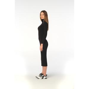 Abito a canotta aderente in maglia nera Casual da indossare tutti i giorni - Product Image 3