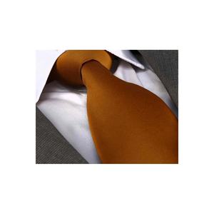 Corbata y pajarita italianos sencillos color canela para hombre - Product Image 1