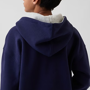 เสื้อฮู้ดดี้เด็กผู้ชายแบบสีบล็อก ดีไซน์โรงงาน ผลิตตามสั่ง (OEM) สำหรับผู้ซื้อจำนวนมาก ผ้าคุณภาพสูง สวมใส่สบาย - Product Image 5