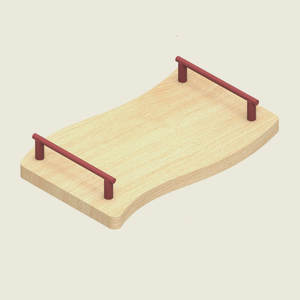 Bandeja de madera moderna de la mejor calidad con forma única con impresión de diseño personalizado para servir comida y aperitivos - Product Image 2