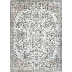 พรมขนสัตว์สีน้ำตาลเบจวินเทจ ขนาด 9x12 ฟุต รุ่น Pae-1699 ลายเมดัลเลียน สำหรับตกแต่งบ้าน ห้องนั่งเล่น รูปทรงสี่เหลี่ยมผืนผ้า - Product Image 1