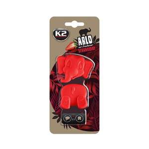 K2 DEO ARLO FRAGOLA Désodorisant et aromathérapie pour voiture parfum fraise, forme petit homme, fixation sur grille de ventilation - Product Image 1