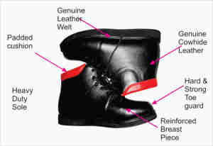 Botas de Motocicleta de Cuero Vacuno Genuino Moto-Ball, Botas Resistentes al Viento con Diseño de Balón - Product Image 5