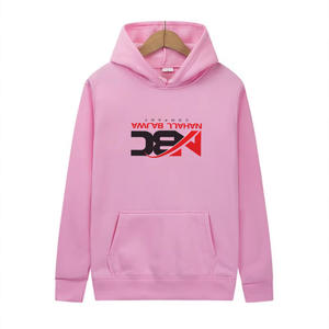 20% poliéster 80% Algodón hombros caídos pulóveres estilo cruzado sobre el cuello dobladillo acanalado y puños polvo verde Sudadera con capucha de gran tamaño. - Product Image 1