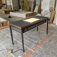 Vitrine de présentation de bijoux en verre verrouillable de luxe avec éclairage LED et tiroirs de rangement pour magasin de détail