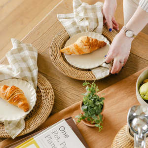 Mantel individual de ratán tejido a mano al por mayor de TienPhong Vietnam/Mantel-Decoración de mesa de comedor natural - Product Image 6