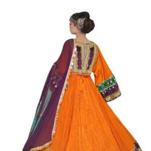 Vestidos afganos de mujer a precio barato al por mayor, ropa tradicional informal para mujer, vestido largo afgano con borla y bordado de monedas - Product Image 6