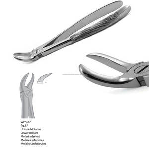 Forceps d'extraction dentaire manuel ergonomique World Precision Surgical WPS-87 Fig 87 pour molaires inférieures, en acier inoxydable chirurgical - Product Image 5