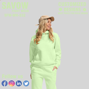 Sudaderas con Capucha para Mujer, OEM, Personalizadas, de Algodón, Estilo Oversize, Sudaderas Lisas con Capucha, Chaquetas de Forro Polar, Ropa Deportiva, Moda Urbana - Product Image 5