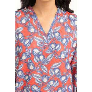 Camisa con Estampado Floral de Estilo Bohemio y Textura Dobby para Primavera/Verano IPS-44715 - Product Image 2