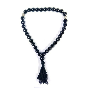 มุสลิม Tasbih สําหรับ Eid Ramadan ขายส่งราคาถูก OEM 33 ลูกปัด 8 มม.สร้อยข้อมือมุกแก้วอิสลามพู่จี้ของขวัญสวดมนต์ OEM - Product Image 5
