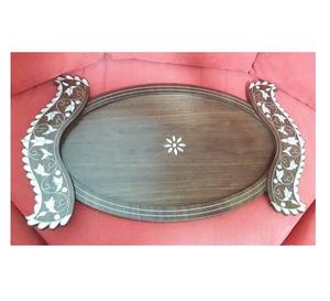 Nouveau plateau en bois de nacre au meilleur design avec poignées métalliques, certifié EPCH, pour hôtels et restaurants, artisanat décoratif indien - Product Image 3