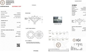 เพชร SI1สี I 1.0กะรัต I SI2ใสของแท้ที่ได้รับการรับรองจาก Gia ขัดธรรมชาติที่ยอดเยี่ยมจากอินเดีย - Product Image 2