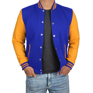 Fabricación de alta calidad bordado mangas de cuero Letterman chaquetas transpirable chaqueta de béisbol universitario para hombres - Product Image 3