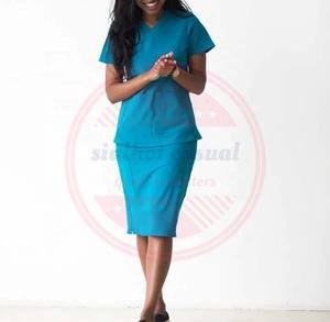 Jupe de gommage de haute qualité professionnelle personnalisée pour femmes jupes de gommage en polyester ensemble avec poches à vendre - Product Image 6