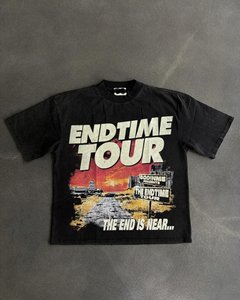 Camiseta informal para hombre, ropa de calle, 100% algodón orgánico, peso pesado, 300gsm, lavado con ácido, cuadrado, recortado, etiqueta de punto personalizada - Product Image 3