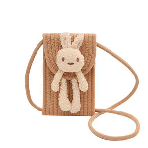 Wholesale Cotton Rope Handmade Woven Women's Shoulder Crossbody <b>Bag</b> Cute Cartoon Pattern <b>Small</b> Size Daily Use Spring Summer <b>Bag</b> - Product Image 2