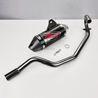 JFGRACING Pot d'échappement durable en acier inoxydable pour moto KLX110 KLX110L 2012-2024, pièce en aluminium 6061 pour moto tout-terrain