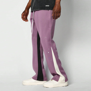 Pantalones Deportivos Casuales Holgados Personalizados con Logotipo Bordado Desgastado, Pantalones Jogger con Lavado Ácido, Unisex, de Felpa - Product Image 4