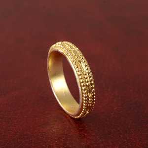Nuevo Anillo Bohemio con Cuentas de Último Diseño, Anillo Tribal de Latón para Mujer, Chapado en Oro de 18K, Anillo Étnico con Banda de Cuentas para Venta al por Mayor OEM ODM - Product Image 6