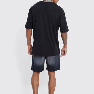 T-shirt personnalisé pour hommes 100% coton de qualité de luxe côtelée col rond imprimé Street Wear T-Shirt pour hommes - Product Image 4