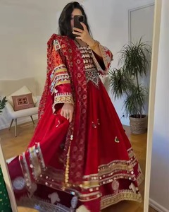 Popular Womens Afghani Tribal Dress New Design Long Length Wedding Party Dress with Elegant <b>Lace</b> Decoration <b>for</b> Special Occasion - Product Image 6