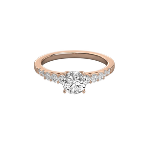 Bague élégante et luxueuse en or 9 carats pour femme avec diamant solitaire cultivé en laboratoire - Product Image 6