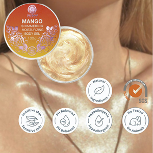 Gel corporel scintillant à la mangue, fait main, hydratant et nourrissant, fabrication européenne, écologique, marque privée, vente en gros, en vrac - Product Image 4