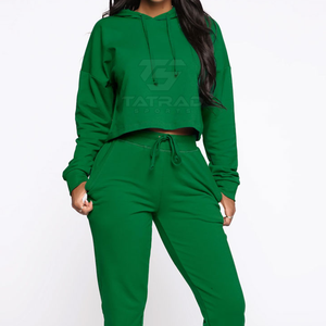 Sudadera Corta de Manga Larga para Mujer, Último Diseño, 100% Algodón, Alta Calidad, Estampado Otoñal, Logotipo Frontal, Gran Venta, Hecho en Pakistán - Product Image 2